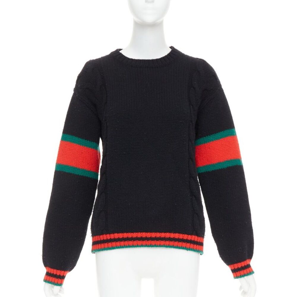 Gucci 2021 Wool Cable Crew Sweater